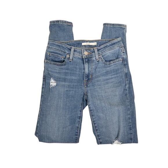 Levi's 711 Skinny Distressed Jean Womens 25 - Picture 4 of 12
